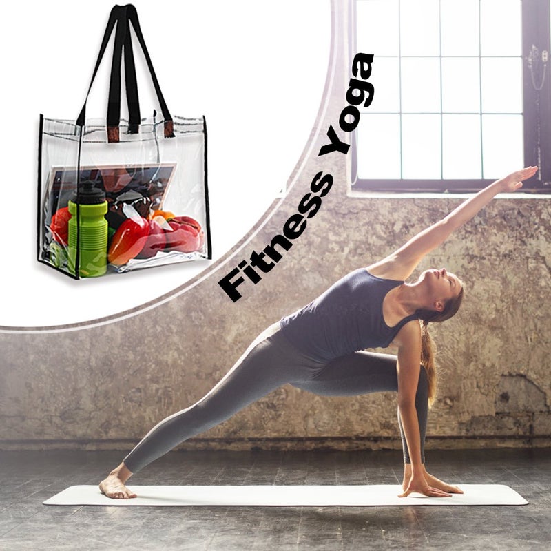 Clearworld 2-Pack Stadium Approved Clear Tote Bag, Stadium Security Travel & Gym Clear Bag, Perfect for Work, School, Sports Games and Concerts,12"X 12"X 6" - Image 5